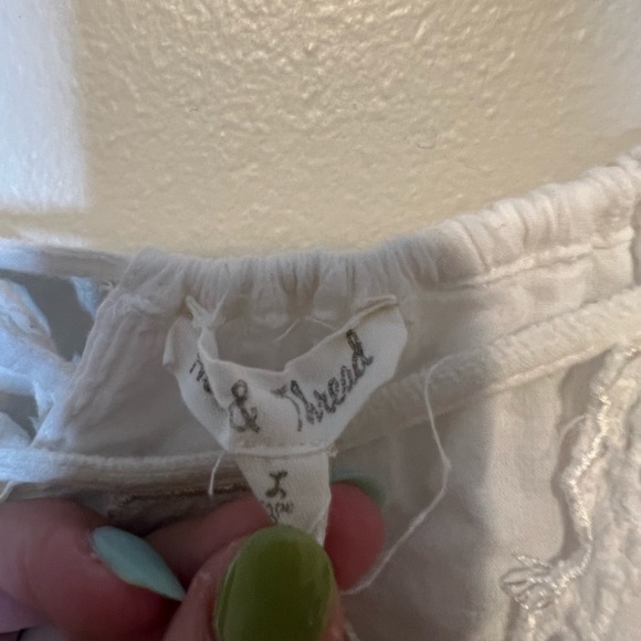 3/$25 🙌🏼 Hem & Thread High Neck Cutout Gauzey Layered Pockets Mini Dress Large - Picture 6 of 10